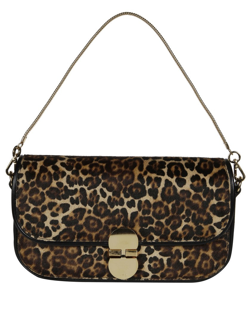 A.P.C. Leopard Print Leather Clutch