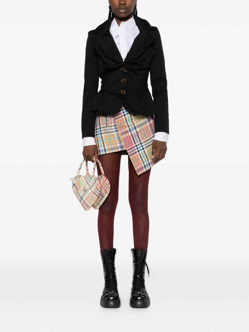 Vivienne Westwood Black Button Notch Lapel Flared Jacket