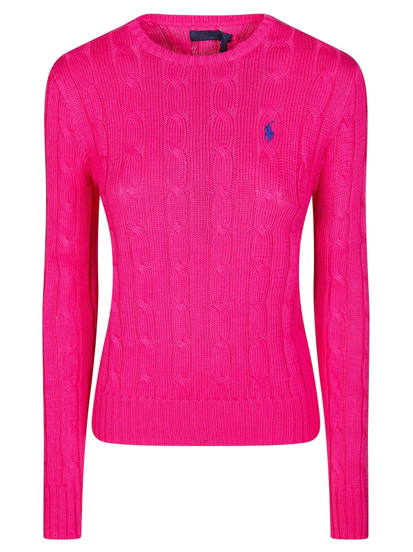 Polo Ralph Lauren Vibrant Treccia Cable-Knit Crewneck Sweater