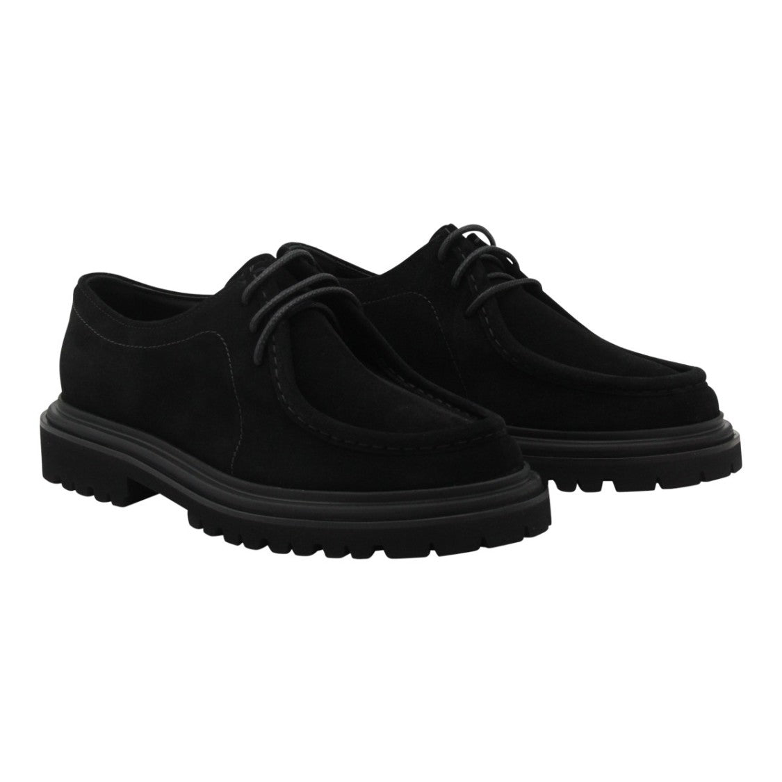 Dolce & Gabbana Moc Toe Black Suede Flat Shoes
