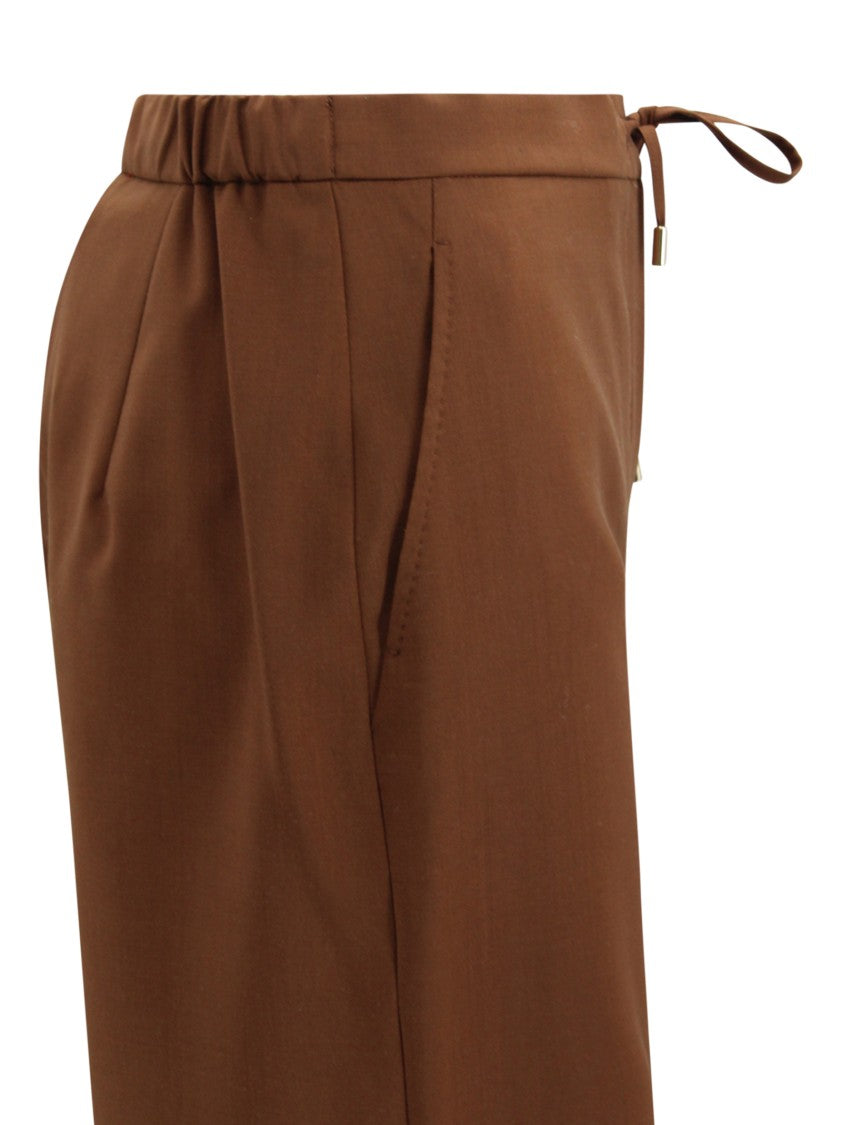 Max Mara Wide-Leg Cropped Pants With High Waist