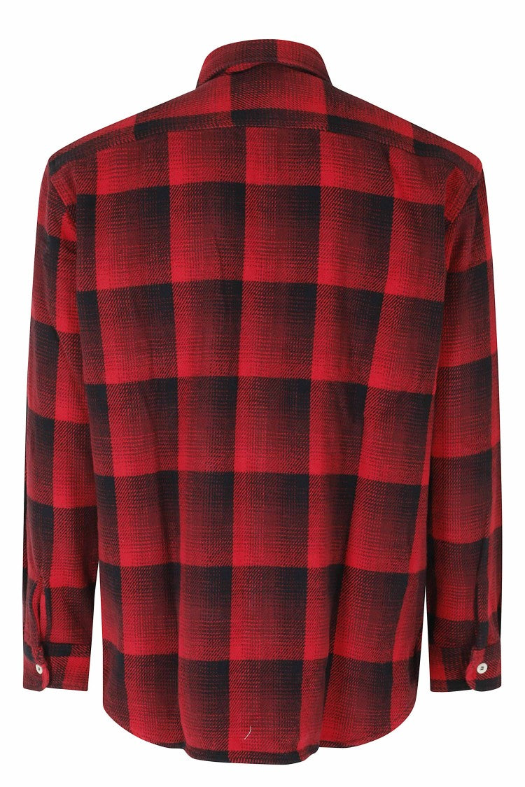 Edwin Red Black Reinforced Pocket Cotton Work Shirt