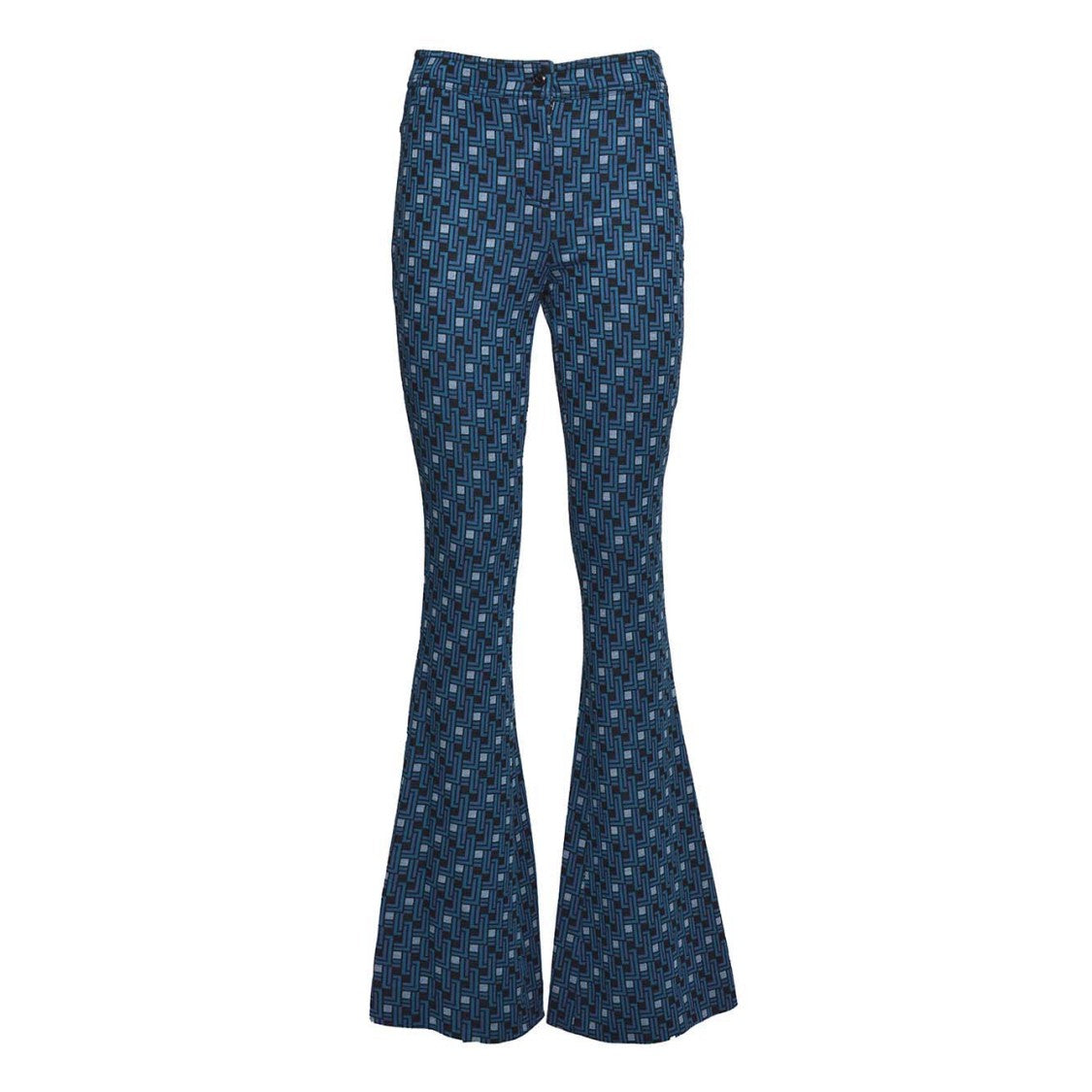 Diane Von Furstenberg Geometric Jacquard Knit Flared-Leg Pants