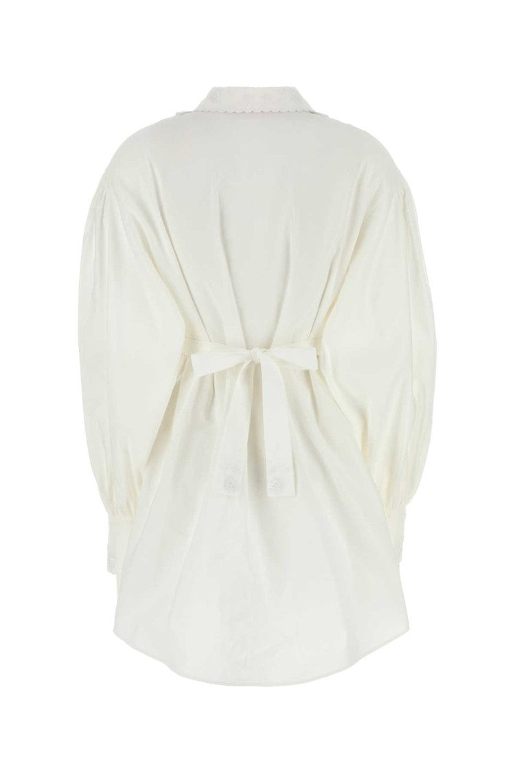 Valentino Garavani White Cotto Blend Shirt Dress