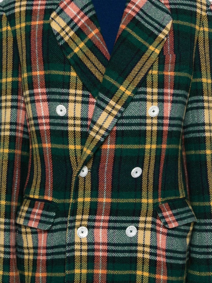Vivienne Westwood Forest Green Tartan Check Double-Breasted Coat