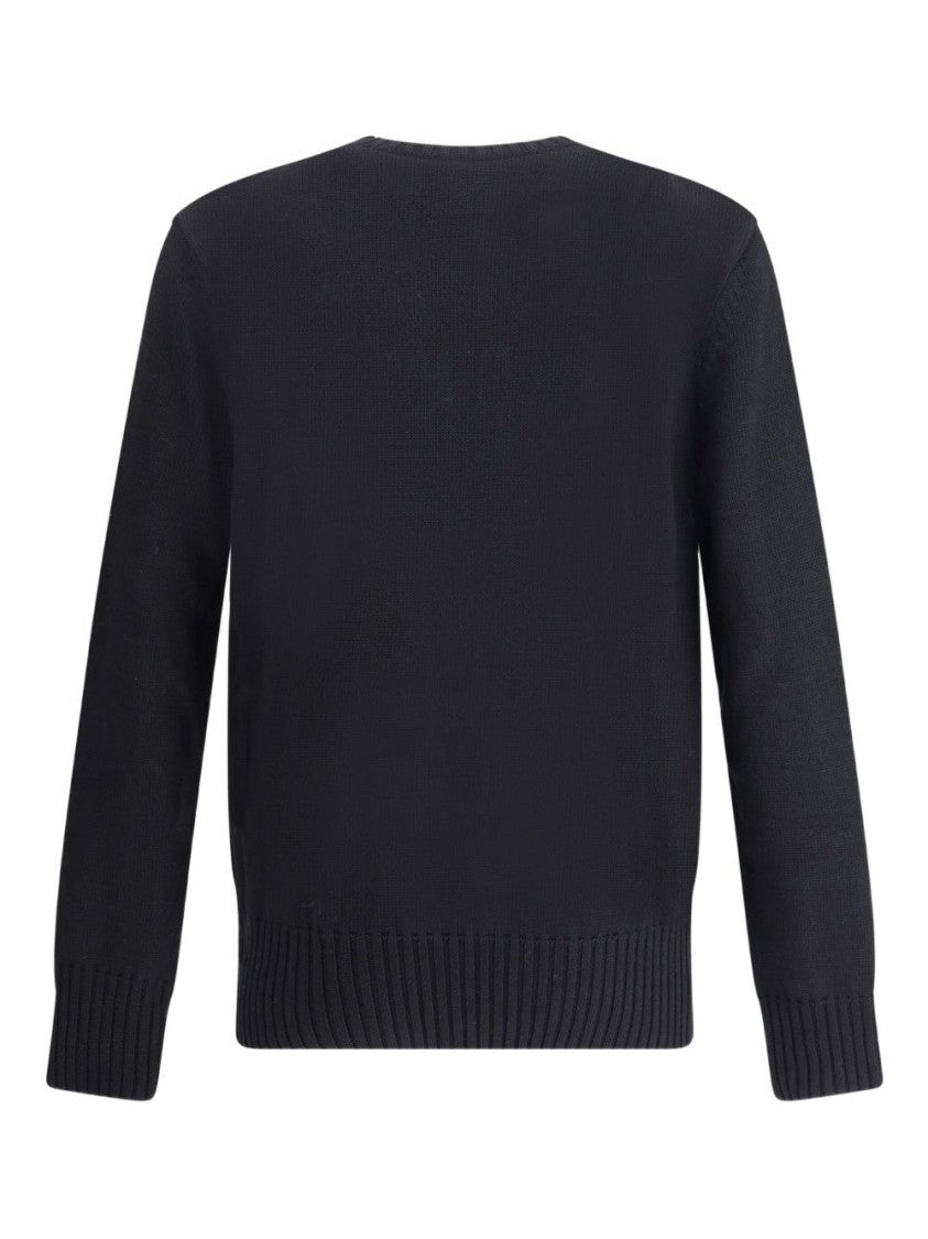 Givenchy Textured Black Sweater With Embossed Logo