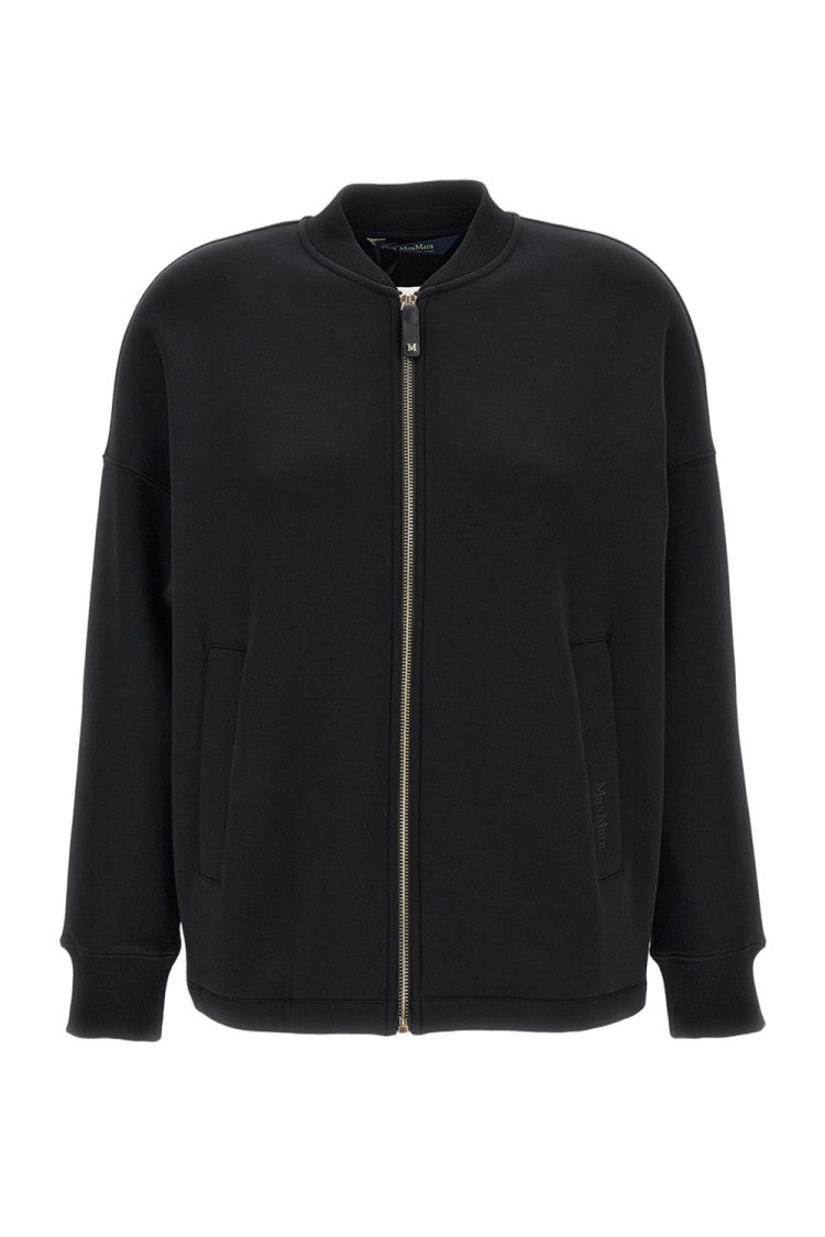 Max Mara Bomber-Style Jacket With Ribbed Details And Zip Closure
