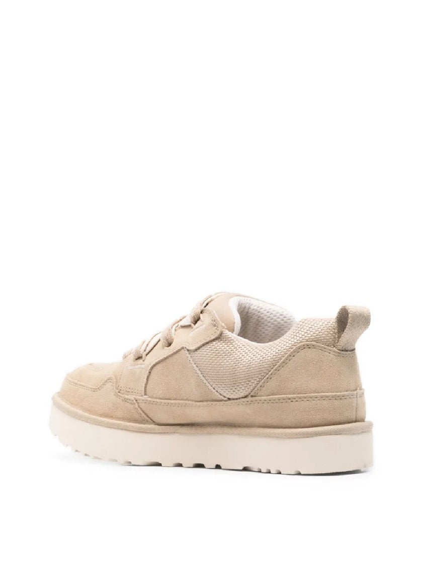 Ugg Low-Top Leather And Textile Sneakers With Padded Collar