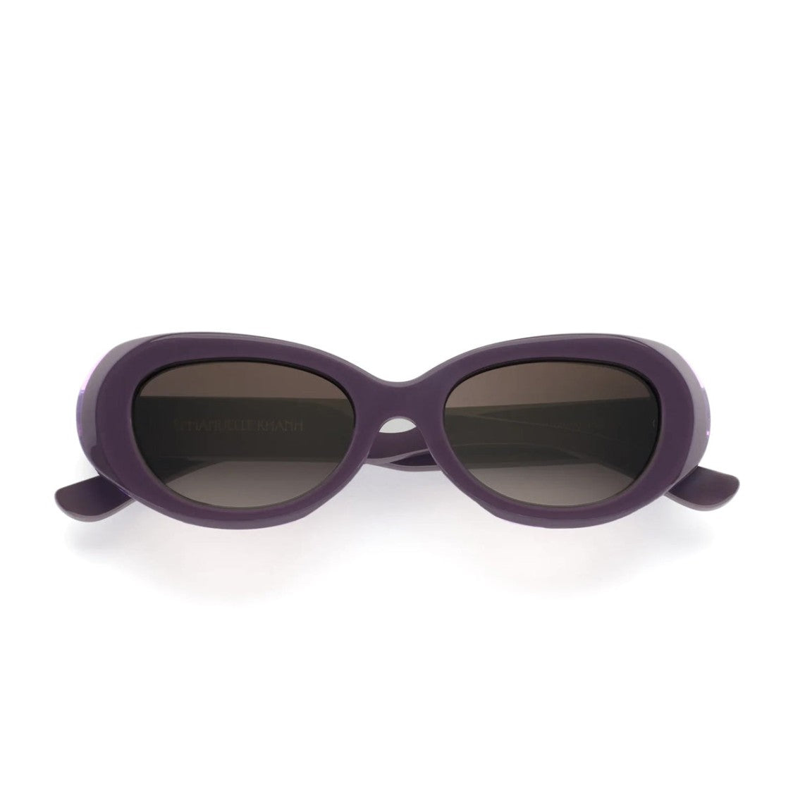 Emmanuelle Khanh Purple Paris Oval Sunglasses
