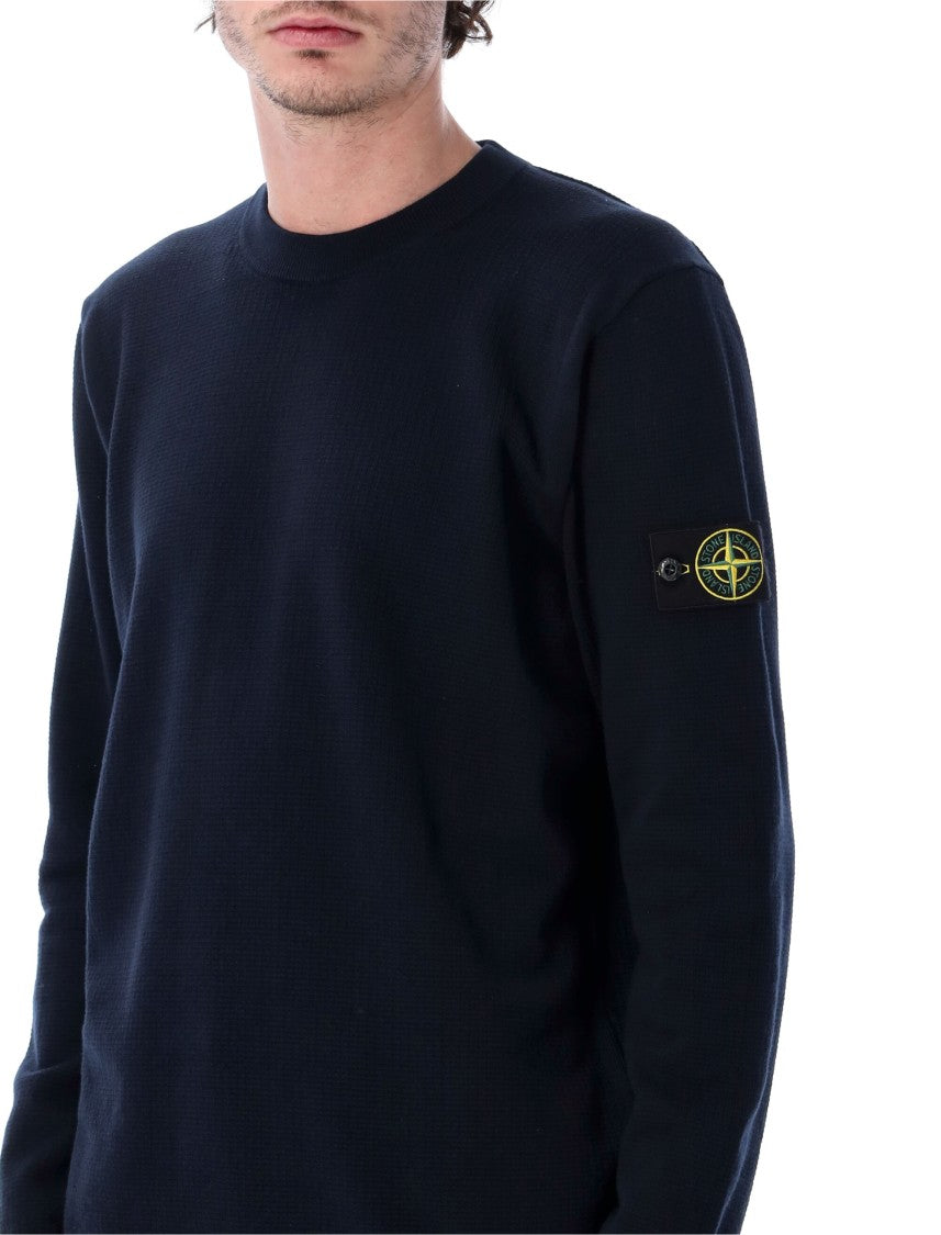 Stone Island Organic Cotton Micro Stitch Knit Jumper
