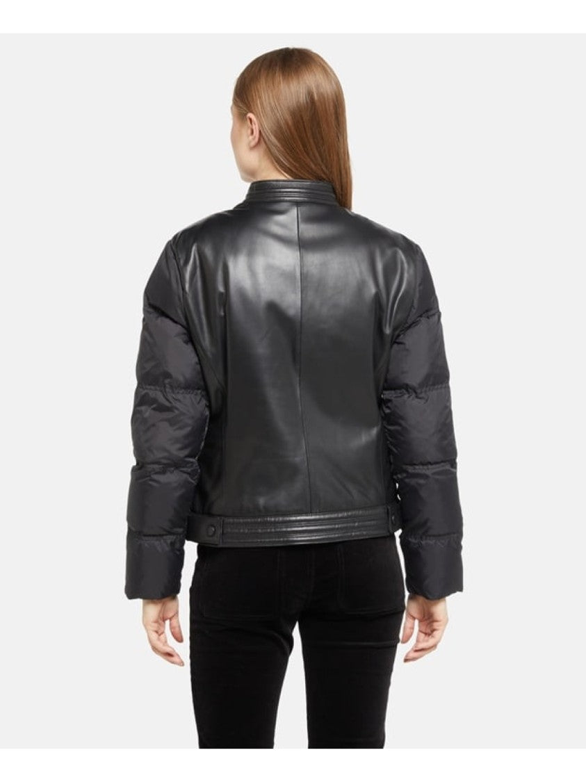 Emporio Armani Hybrid Leather Caban Jacket