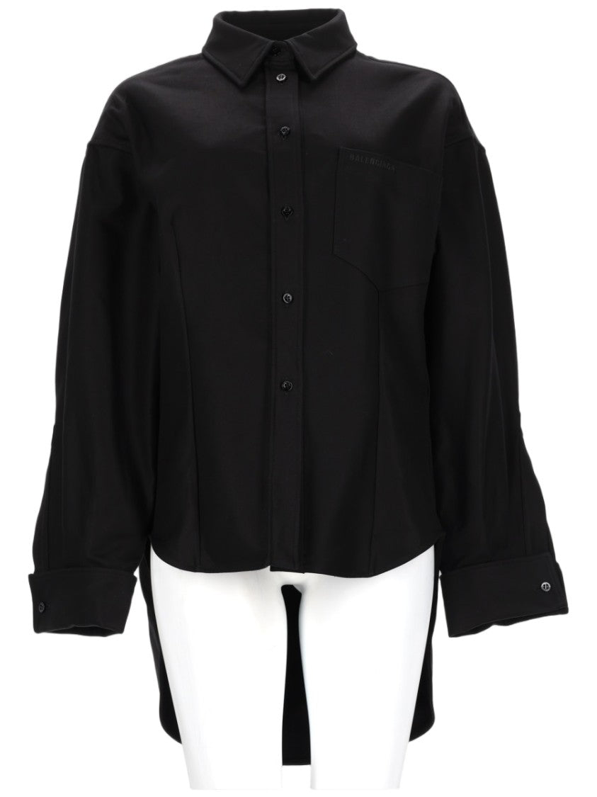 Balenciaga Classic Pointed Collar Cotton Shirt