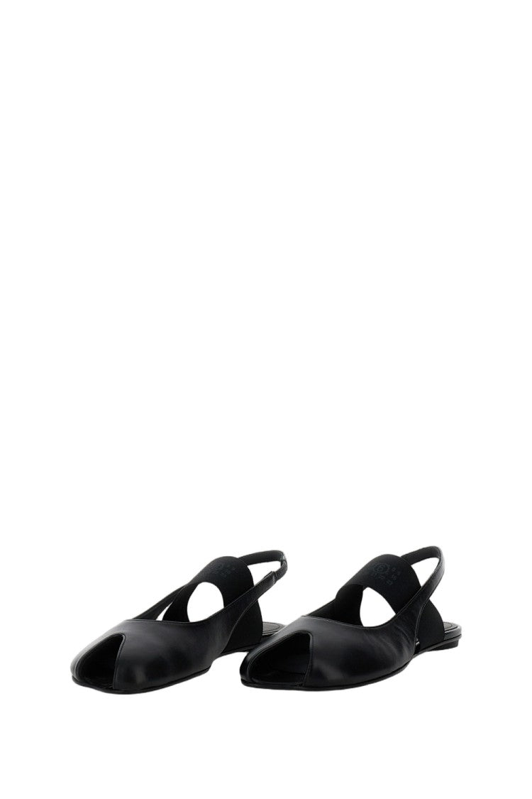 Mm6 By Maison Margiela Asymmetrical Toe Black Sandals
