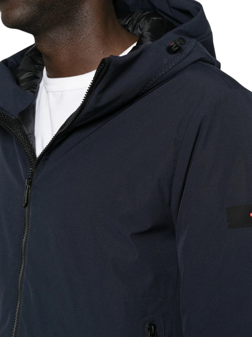 Peuterey Hooded Logo Patch Zip-Up Jacket