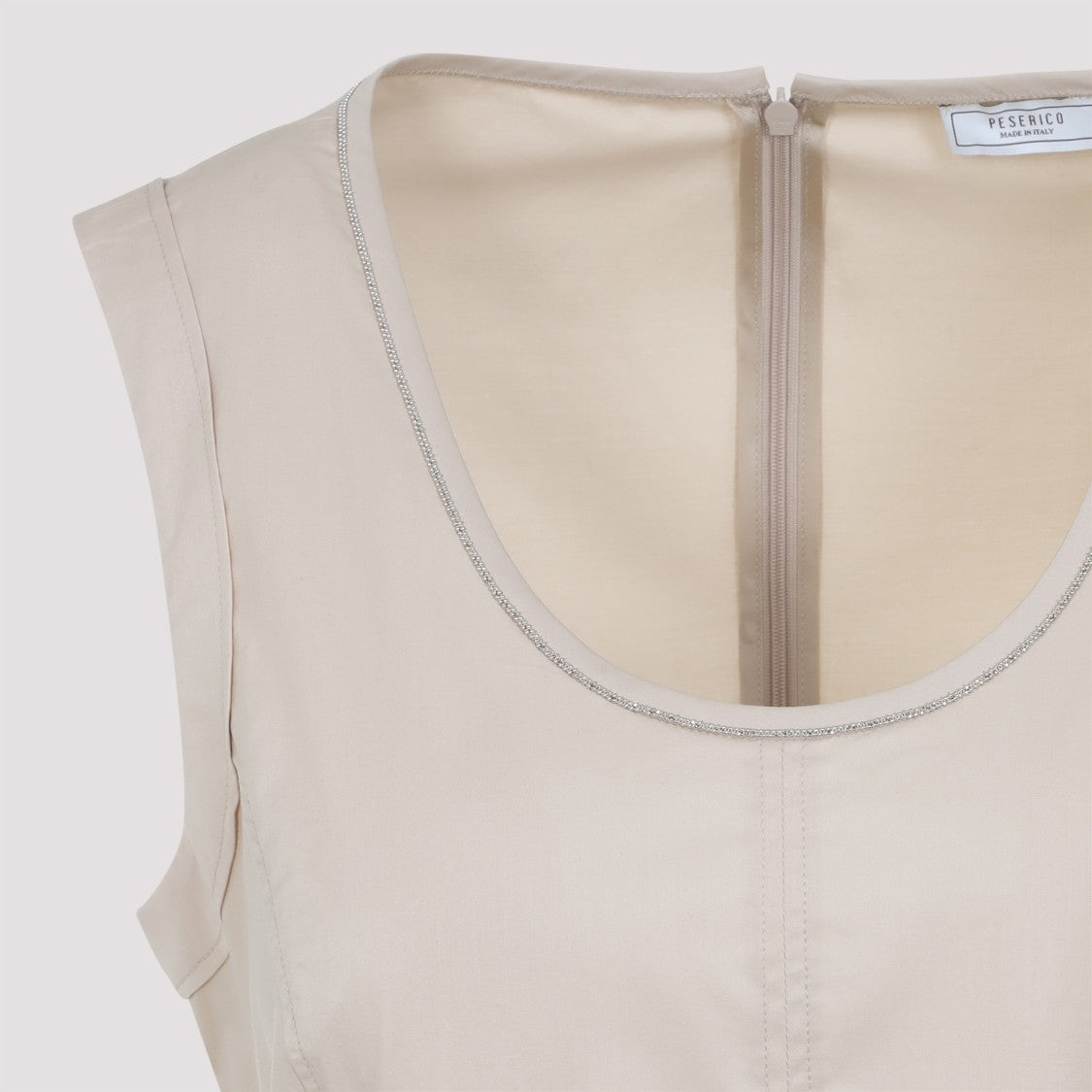 Peserico Beige Cotton Long Dress