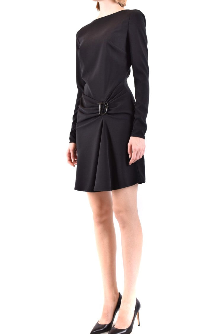 Dsquared2 Fitted Mini Dress Gathered Waist Buckle