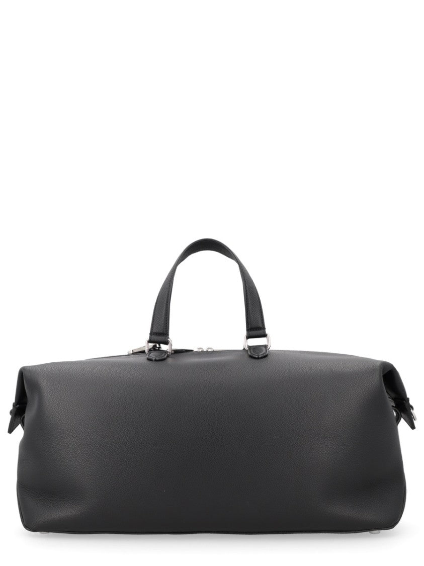 Fendi Large Rectangular Leather Tote With Detachable Shoulder Strap
