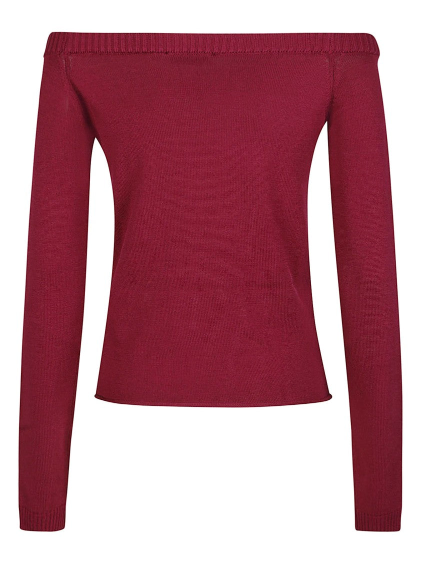 Iro Bulle Fitted Off-The-Shoulder Viscose-Blend Sweater