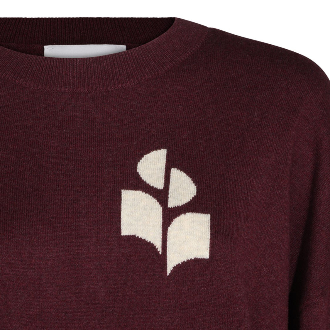 Isabel Marant Étoile Burgundy Relaxed Fit Abstract Emblem Sweater