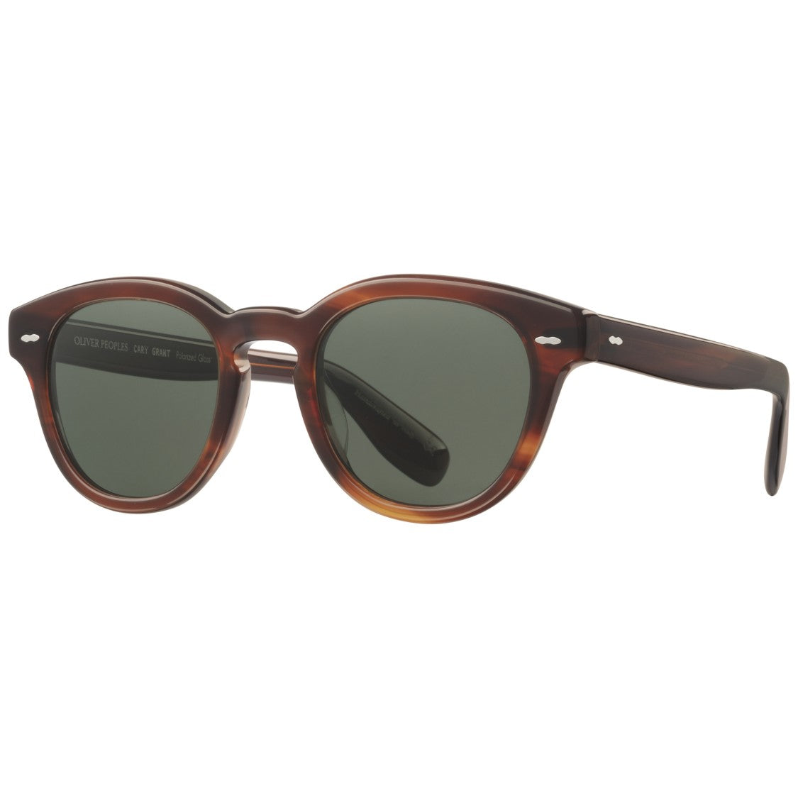 Oliver Peoples 0Ov5413su Round Tortoiseshell Acetate Sunglasses With Silver Accents