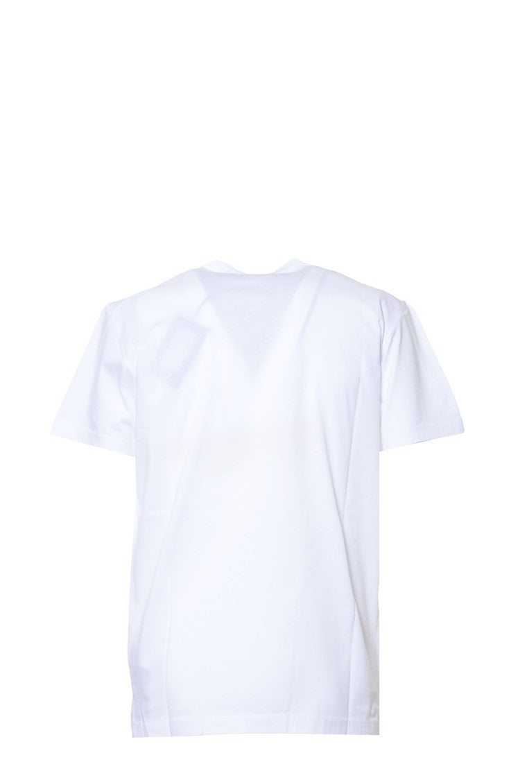 Dsquared2 White Cotton T-Shirt With Mini Icon Logo Print