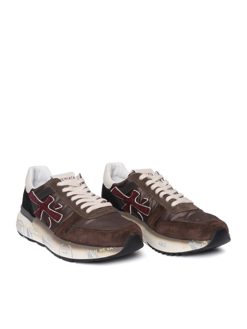 Premiata Layered Construction Sneakers With Textured Details