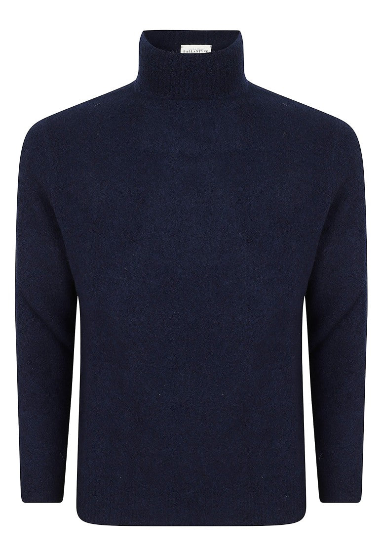 Ballantyne Roll Neck Pullover With Textured Knit And Classic Silhouette