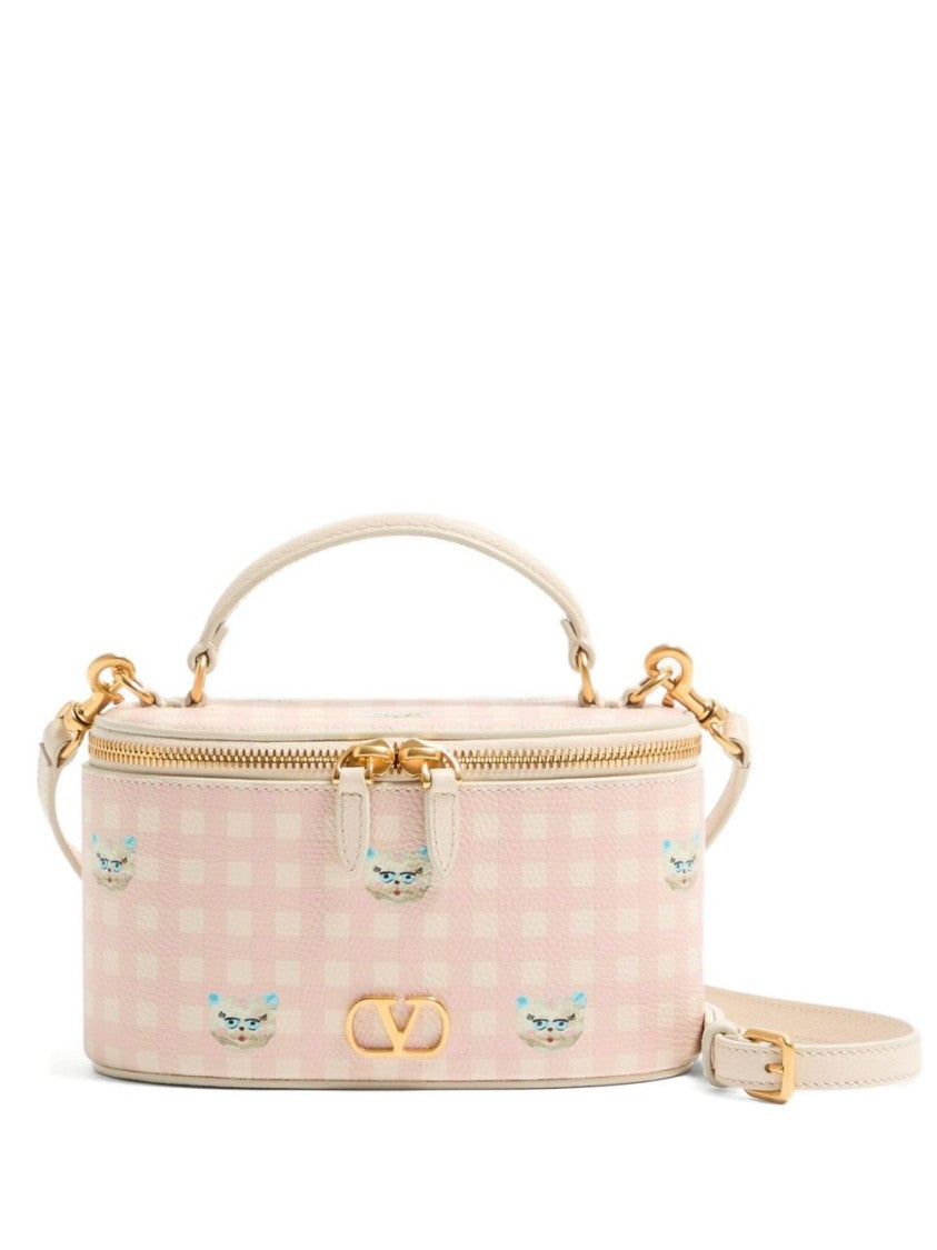 Valentino Garavani Oval-Shape Handbag With Gingham Pattern