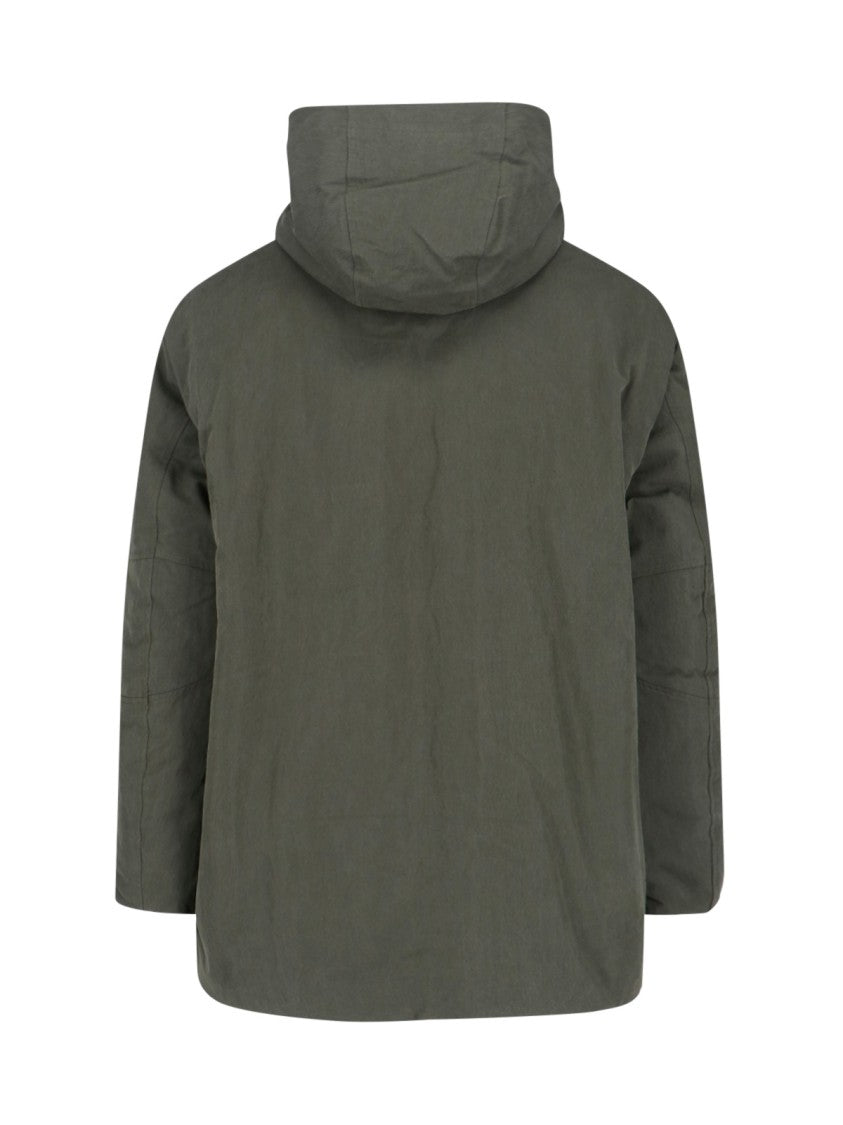 K-Way Green Jacket With Hood & Insulation