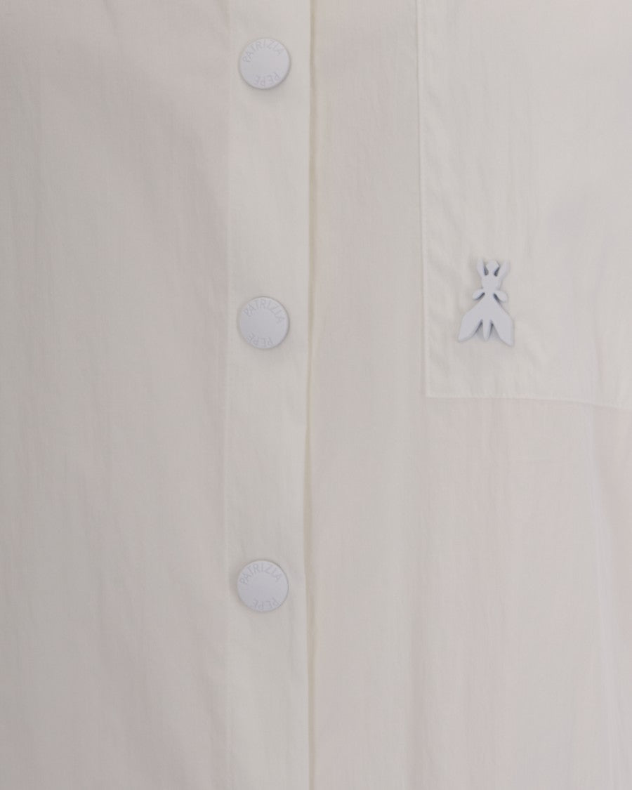Patrizia Pepe Soft Technical Cotton Shirt With Parachute Fabric