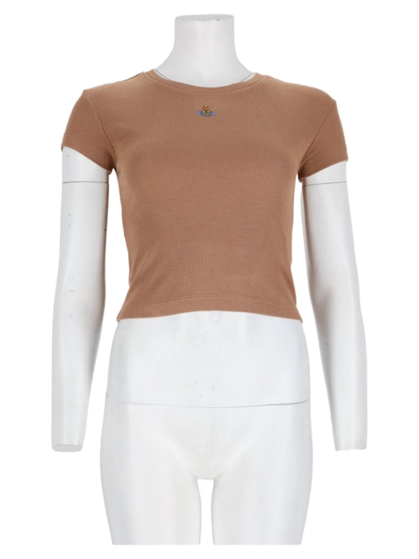 Vivienne Westwood Multicolor Ribbed Viscose-Blend Crop Top