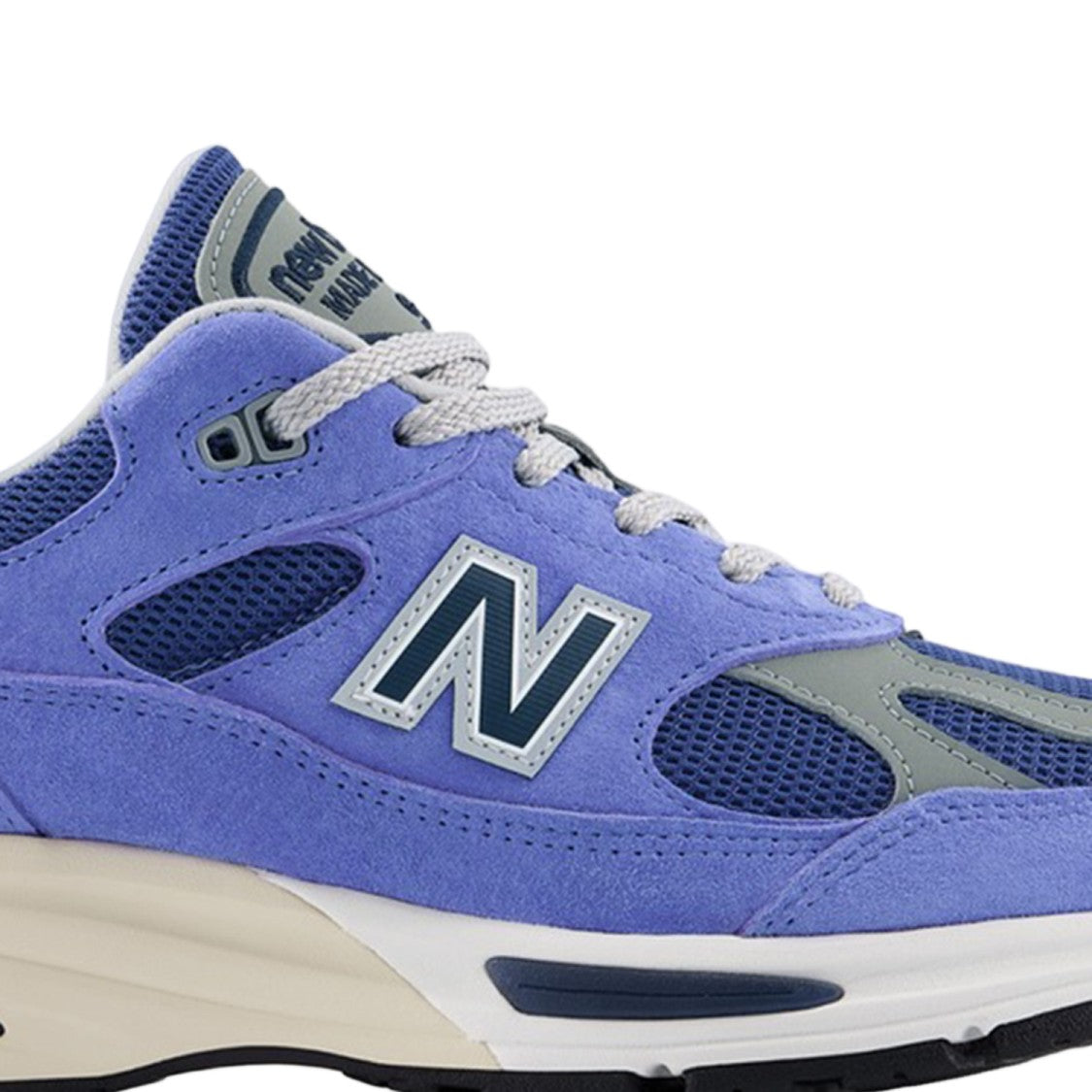 New Balance Blue 991V2 Abzorb Mesh Suede Sneakers