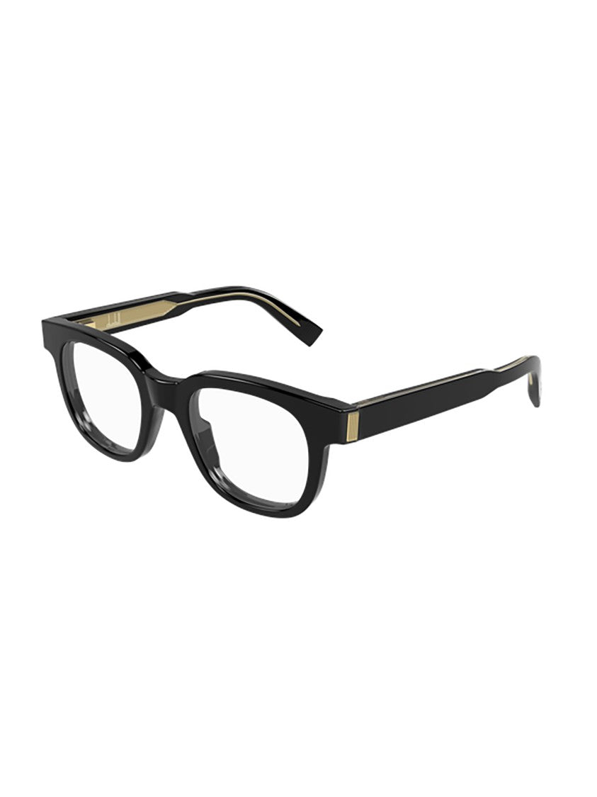 Dunhill Black Du0117o Rectangular Gold Frames