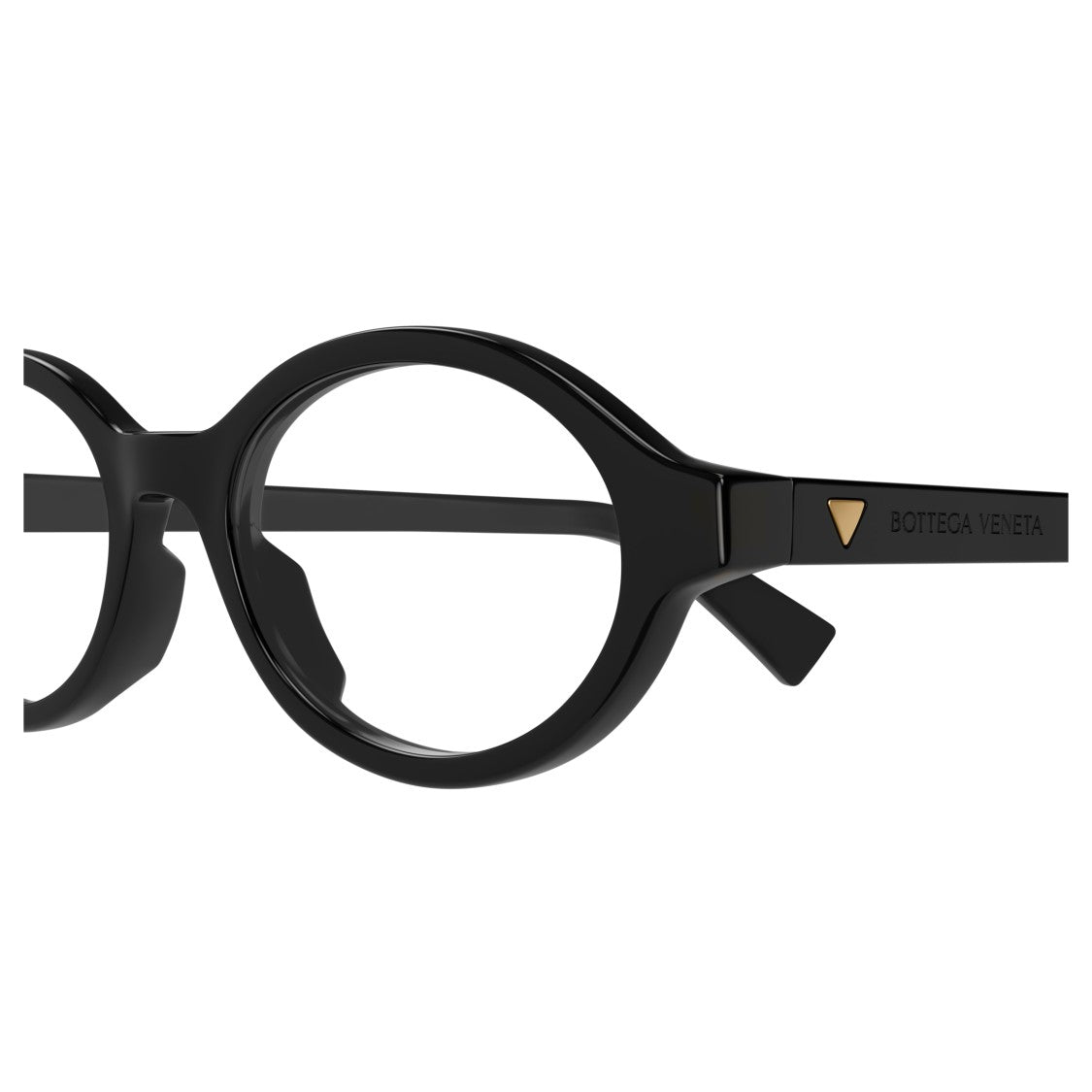 Bottega Veneta Bv1367o Rounded Frame Black Recycled Acetate Eyeglasses