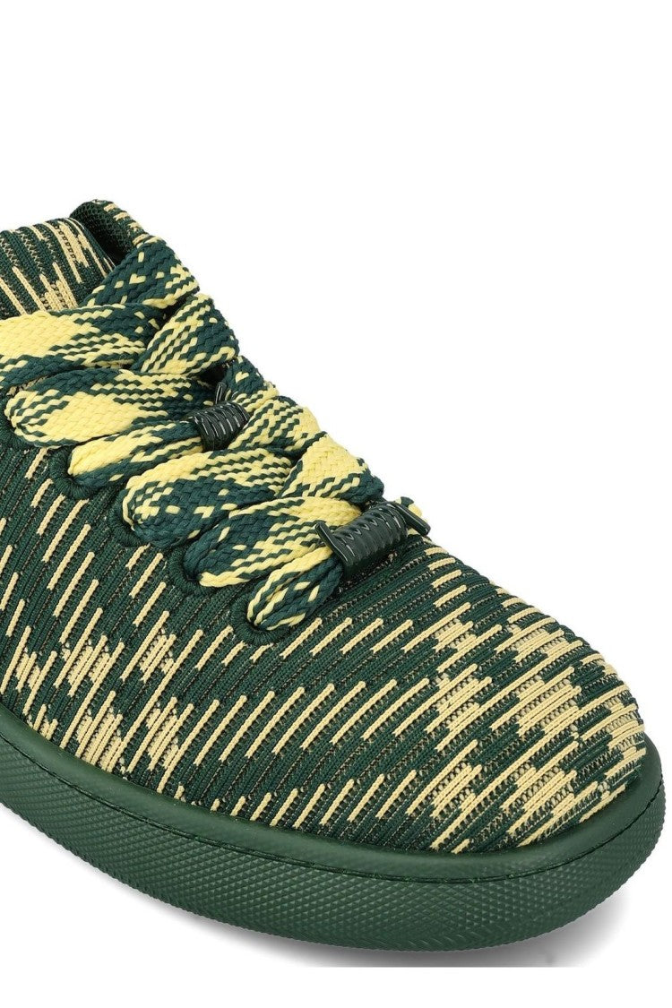 Burberry Dark Green Low-Top Sneakers