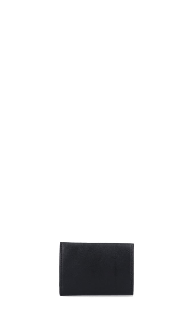 Sacai Rectangular Black Wallet With Gold-Tone Accent