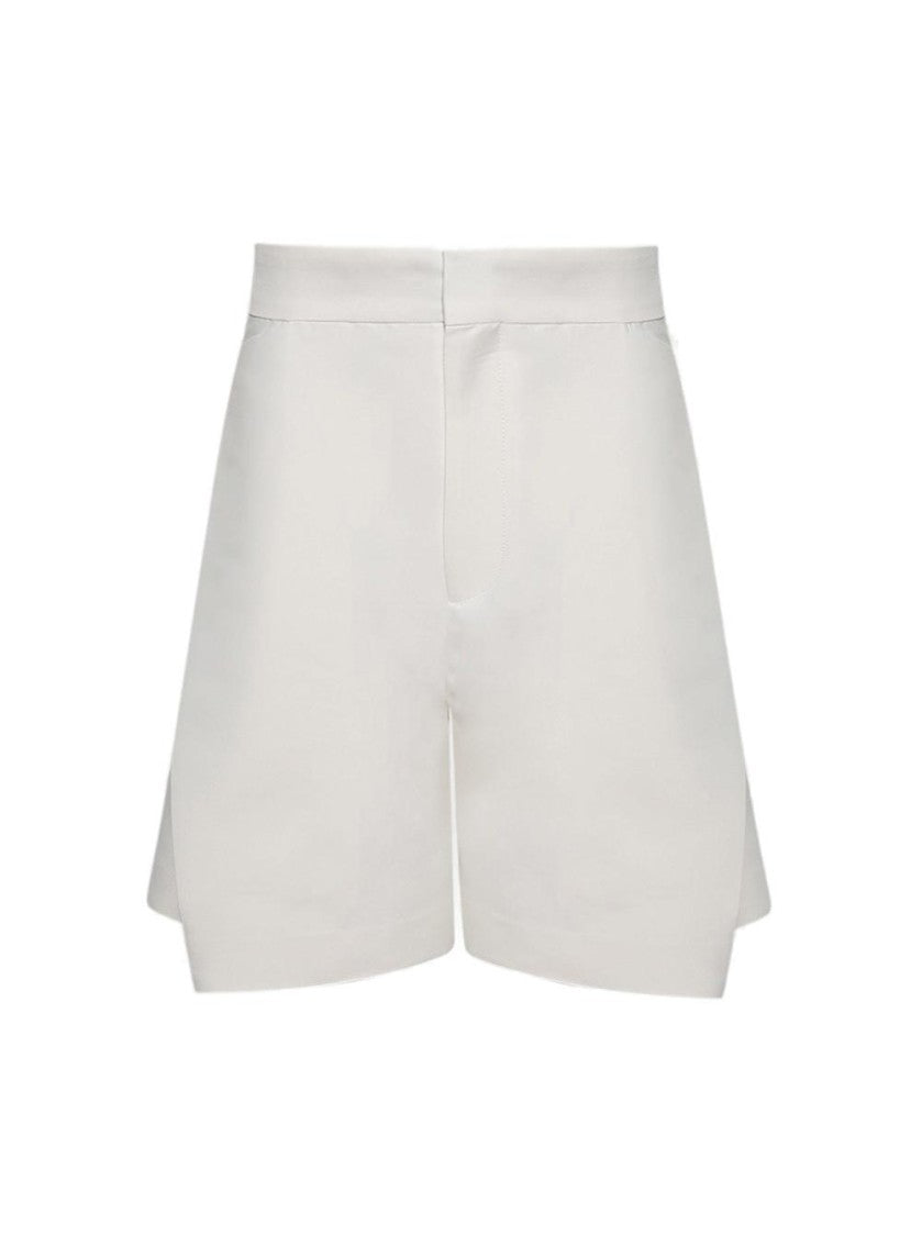 Victoria Beckham Fold Detail Straight Leg Culotte Ivory