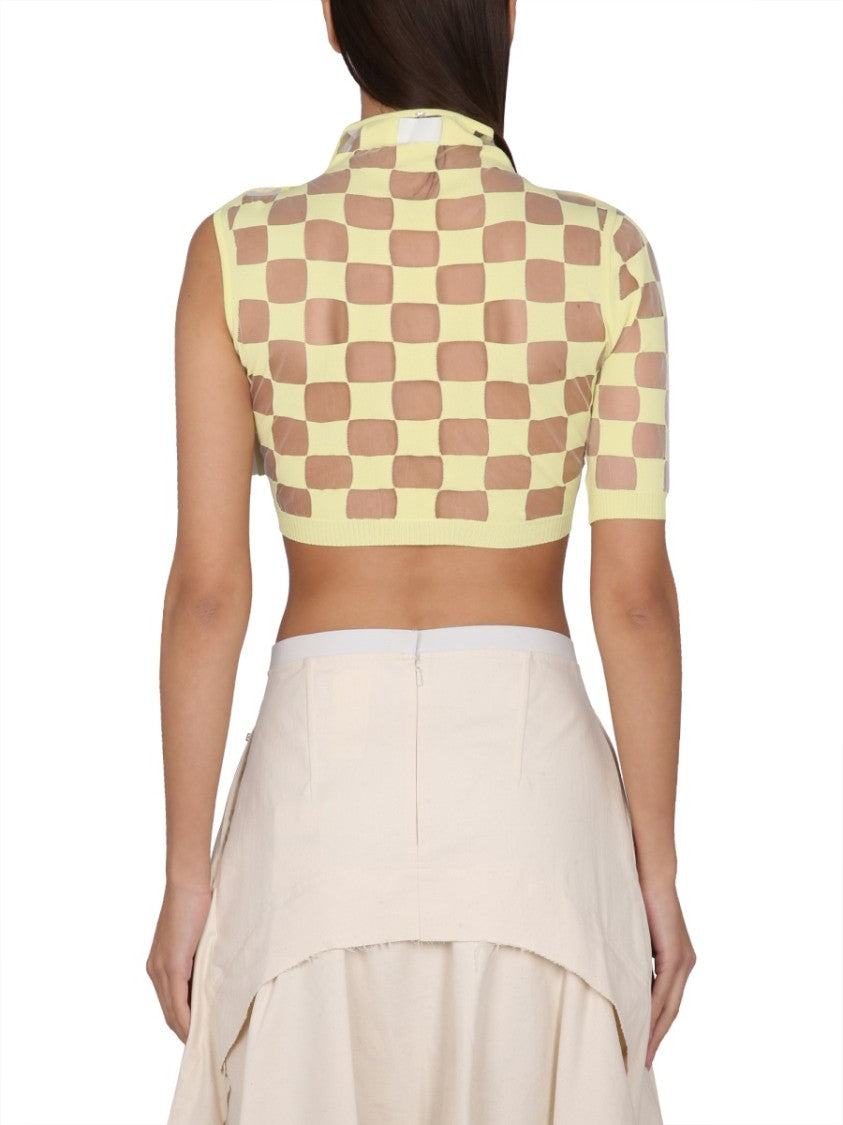 Max Mara Asymmetrical High Neck Long-Sleeved Top