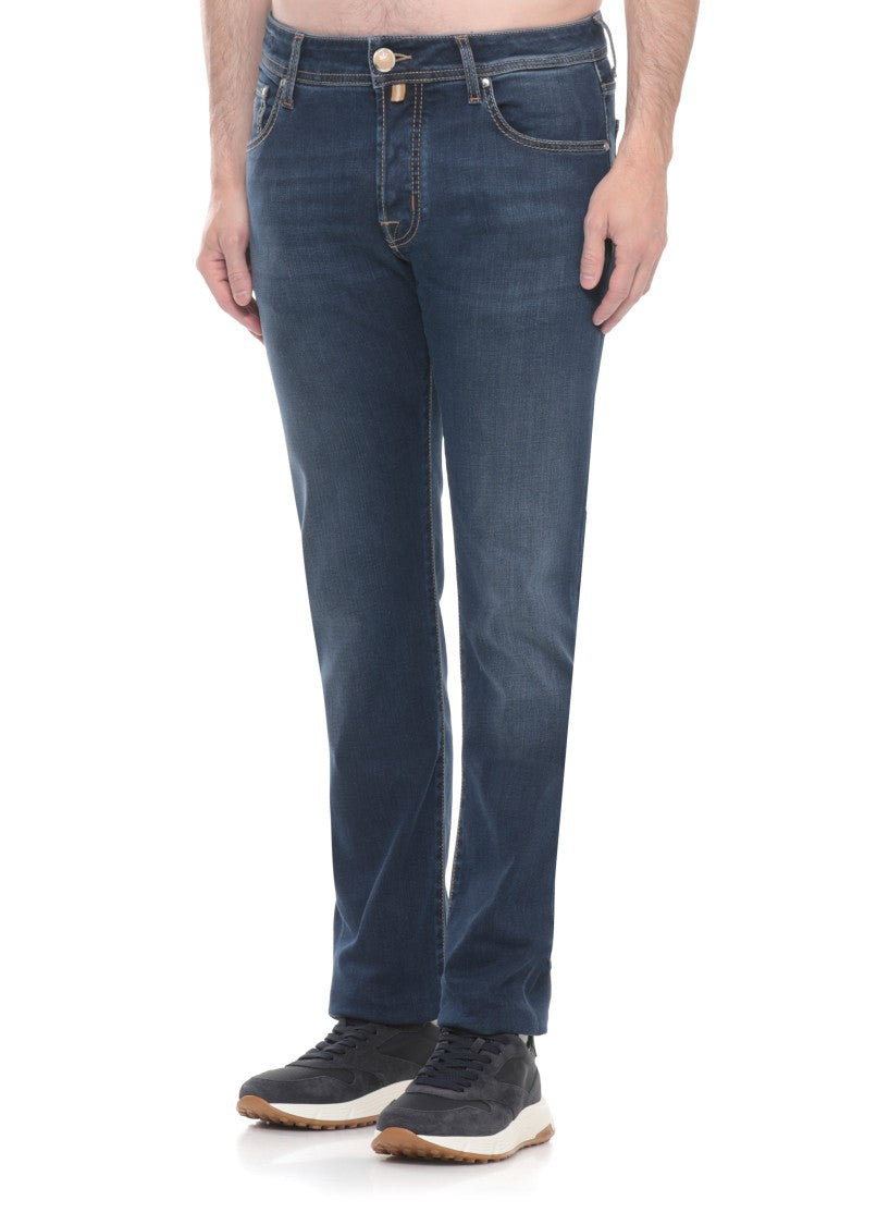 Jacob Cohen Blue Nick Slim Cotton Jeans