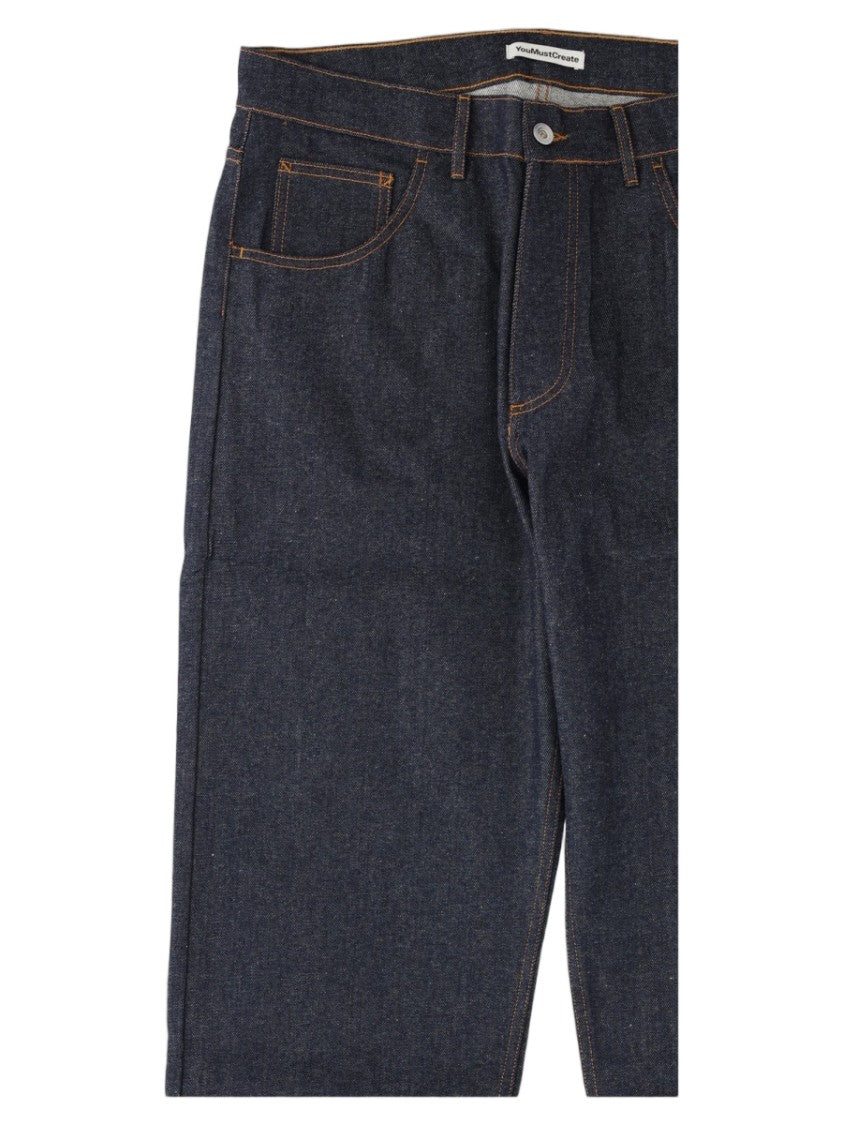 Ymc Blue Five-Pocket Straight-Leg Denim Jeans