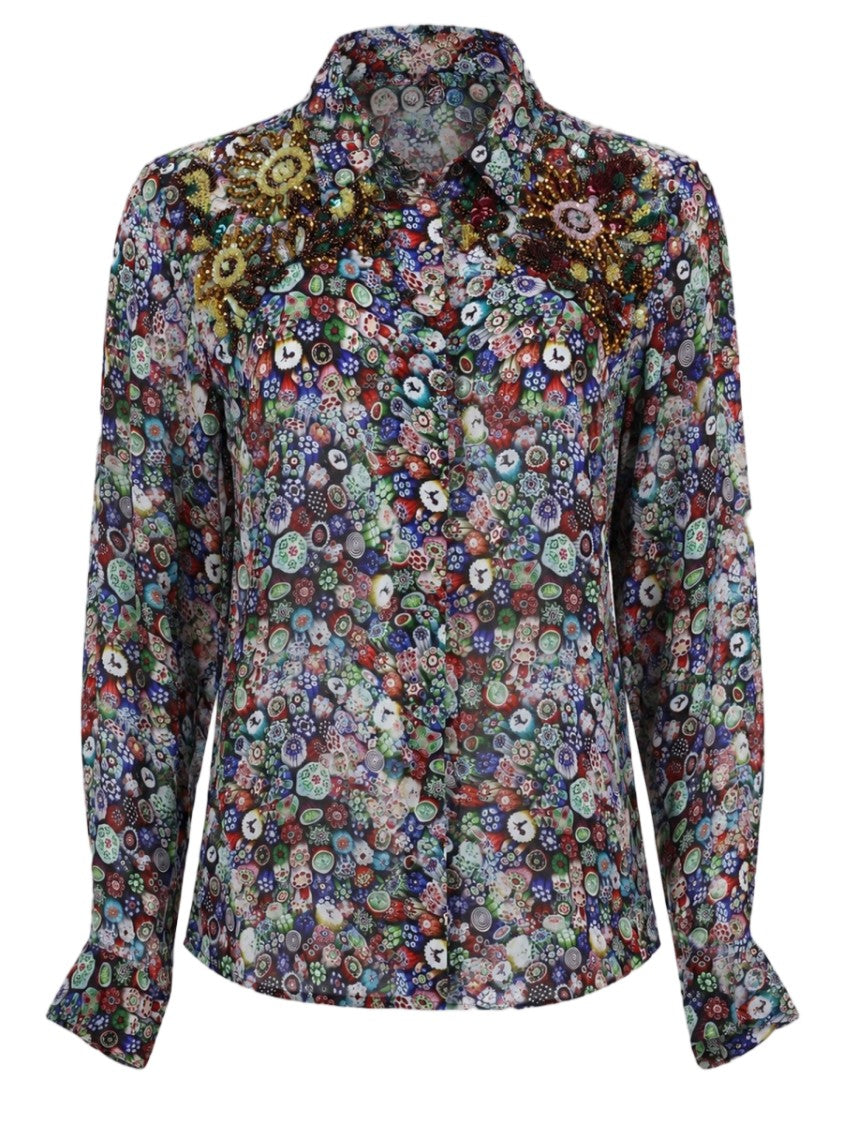 Dries Van Noten Intricately Embroidered Viscose Shirt