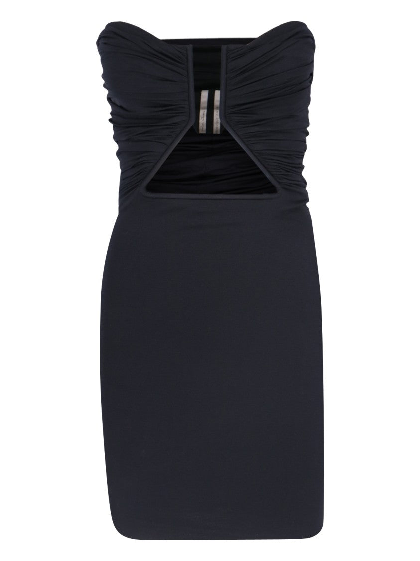 Rick Owens Mini Draped Dress – Black