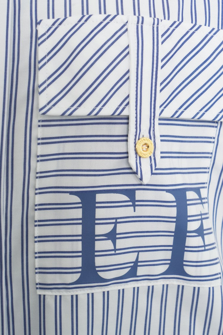 Elisabetta Franchi Striped Shirt With Logo
