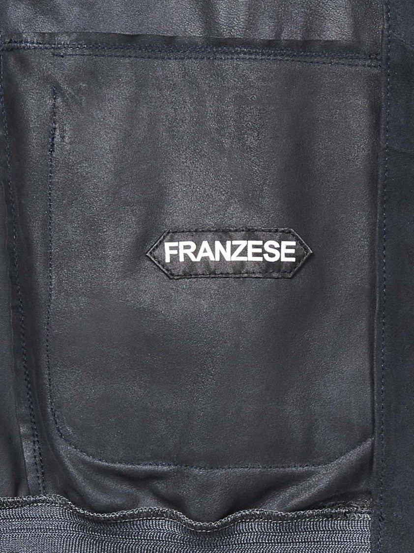 Franzese Collection Handmade Blue Suede Bomber Jacket