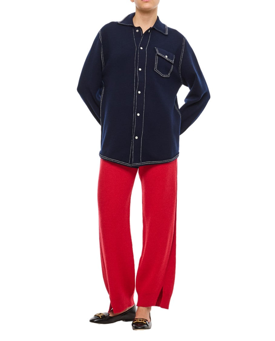 Barrie Cashmere Jogging Pants With Ribbed Waistband And Hem