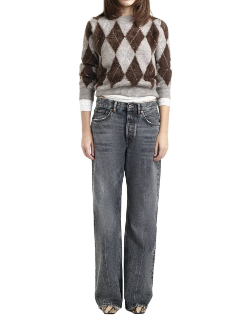 Washington Dee Cee Purity Faded Black Distressed High-Waisted Wide-Leg Jeans