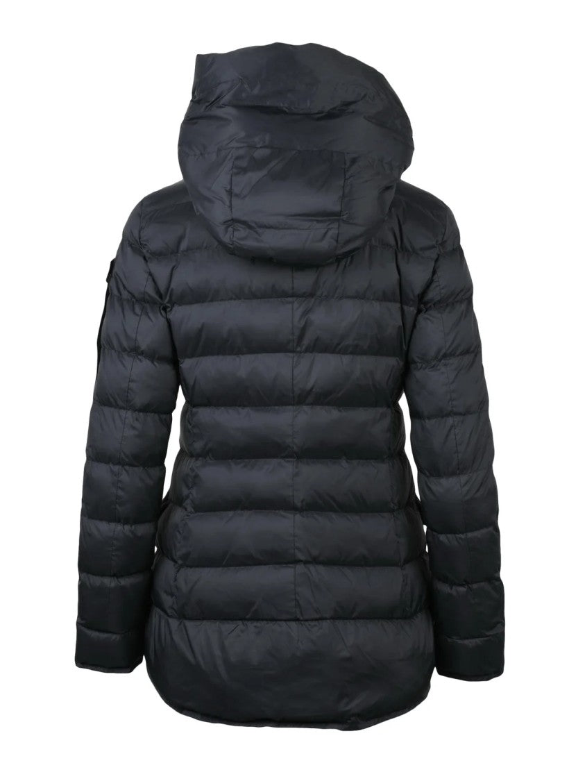 Peuterey Black Flatex Hooded Down Jacket