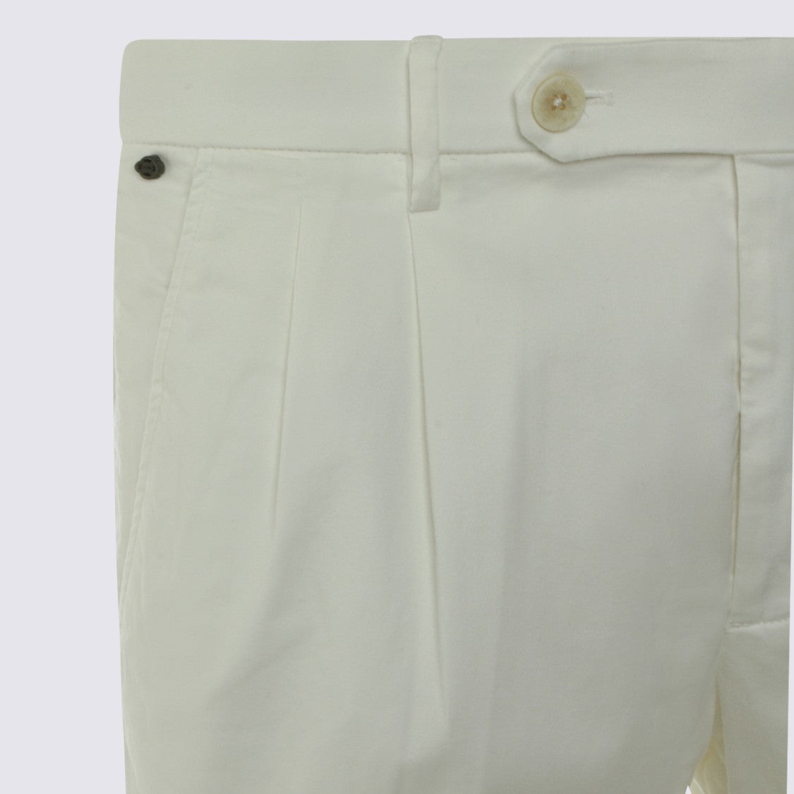 Gta Il Pantalone Tailored White Trousers With Flat Front And Streamlined Silhouette