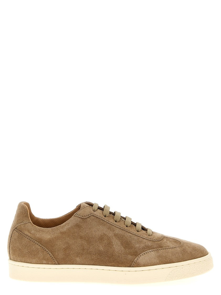 Brunello Cucinelli Classic Brown Suede Sneakers