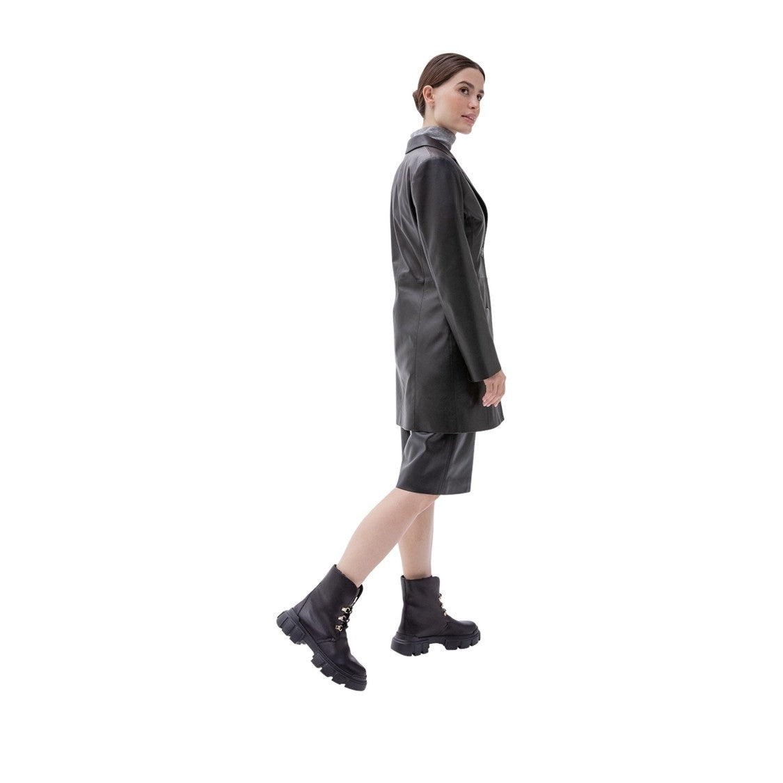 Högl Black Sheepskin Lined Leather Winter Ankle Boots